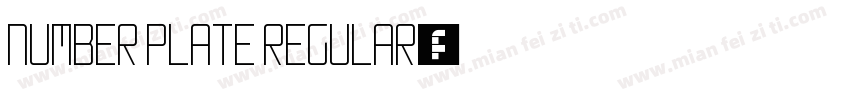 Number Plate Regular字体转换